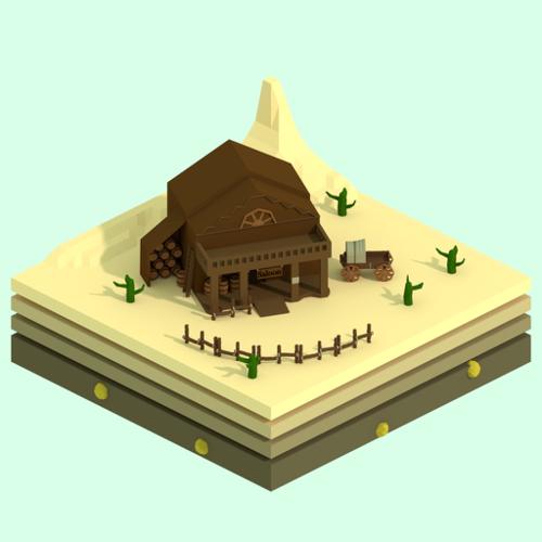 Western Low-Poly Isometric preview image